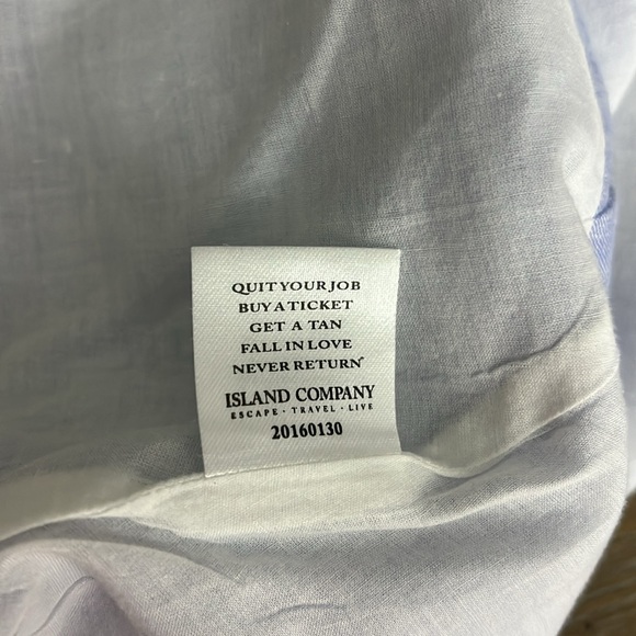 ISLAND COMPANY Light Blue Sleeveless Sabrina Dress XS - Picture 6 of 6